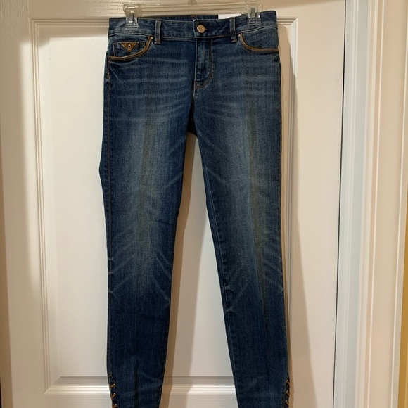 💕HP💕WHITE HOUSE BLACK MARKET SKIM JEANS 4 L NWT - Picture 4 of 6